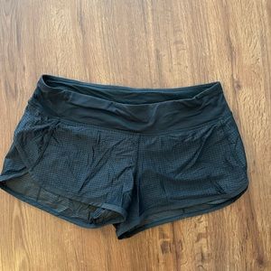 Lululemon black running shorts, size 8